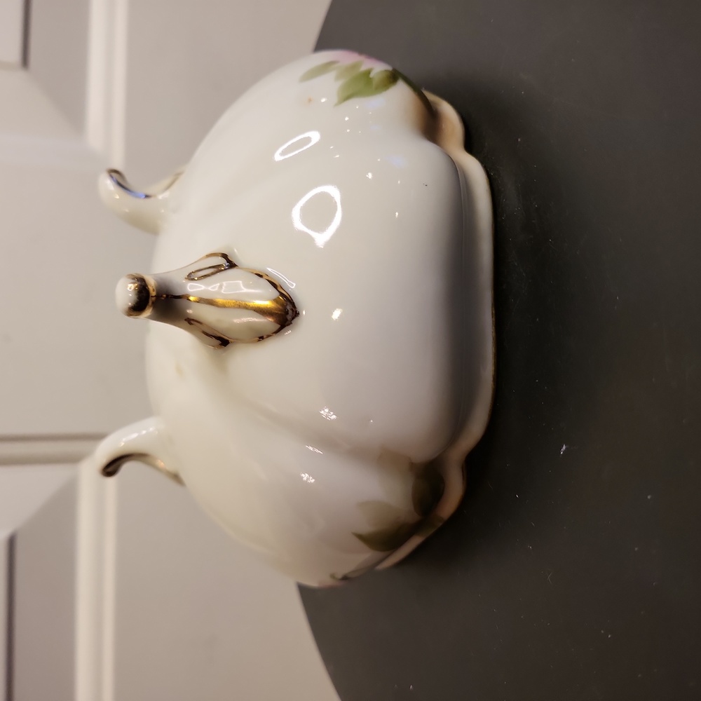 Hand Painted Floral Nippon Porcelain 3 Footed Candy Dish - Picture 11 of 11